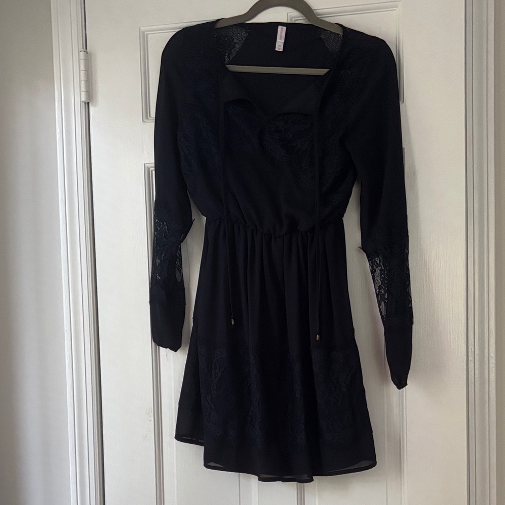 Xhilaration Navy Blue Long Sleeve Dress
